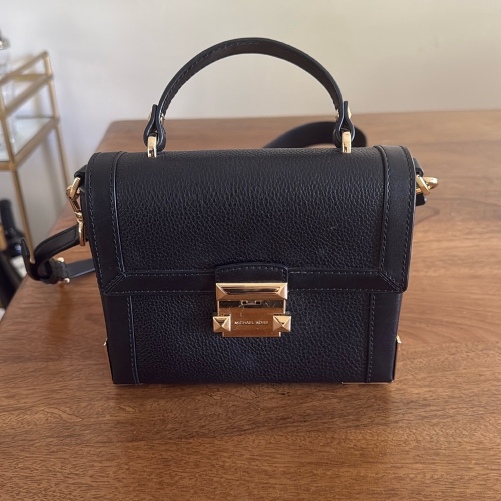 Michael Kors Black Leather handbag with Strap
